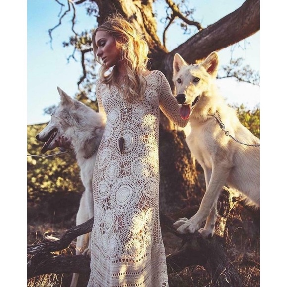 Spell & gypsy margarita maxi dress crochet uft boho bride wedding TRADE ONLY - Picture 3 of 3